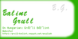 balint grull business card